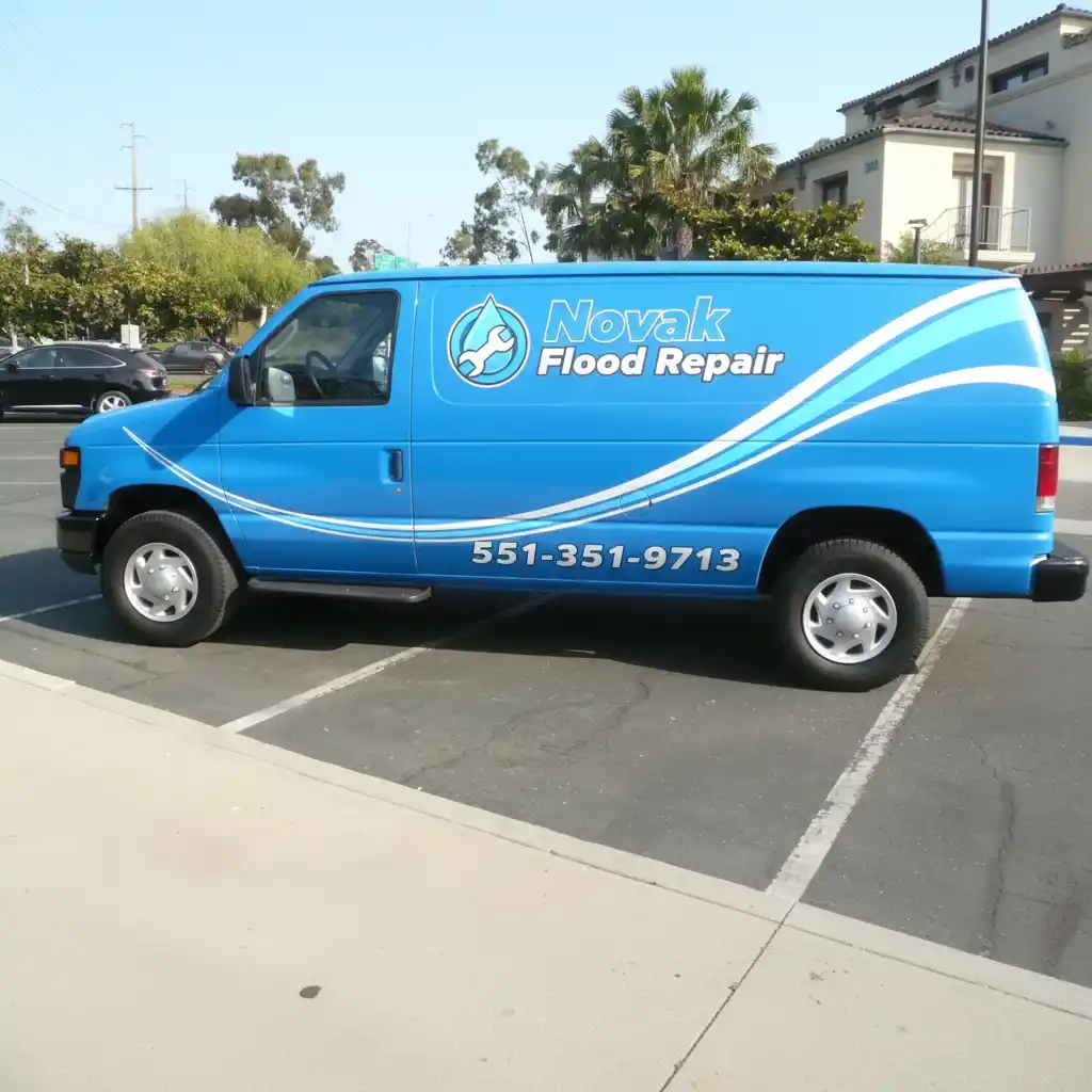 Novak Flood Repair service van ready for emergency water damage restoration in Englewood NJ